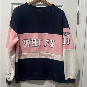 White Fox Latest and Greatest Oversized Mixed Sweater Size M/L
